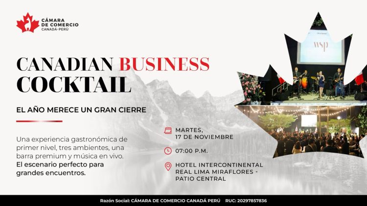Participa en el Canadian Business Cocktail | 17 NOV