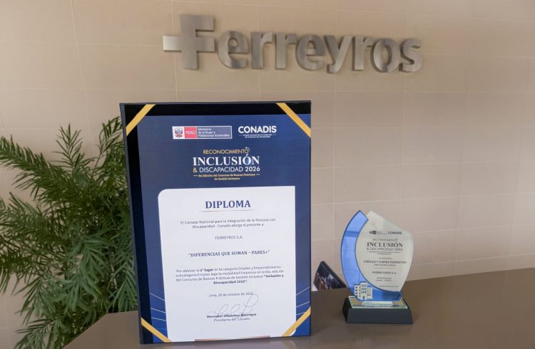 Ferreyros obtiene reconocimiento del Conadis