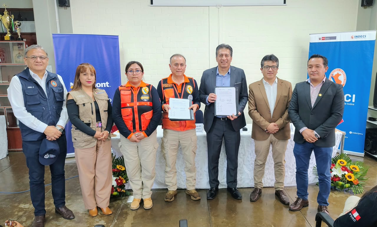 INDECI y Newmont Foncreagro unen esfuerzos para fortalecer capacidades y preparar a Cajamarca frente al Fenómeno El Niño