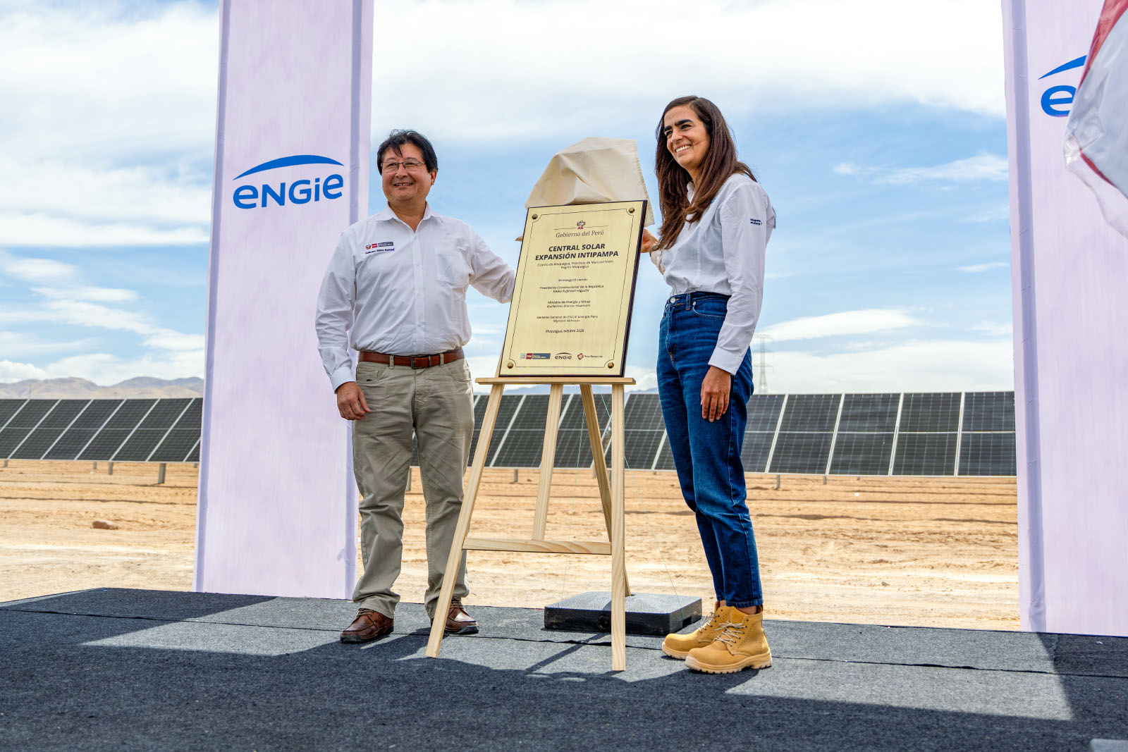 Minem y ENGIE Energía Perú inauguran Central Solar Expansión Intipampa en Moquegua y anuncian próxima Central Solar Hanaqpampa