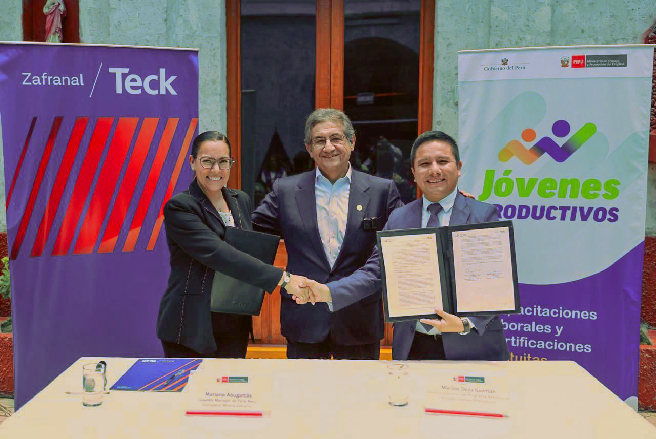 Teck Zafranal y el MTPE ofrecerán 545 vacantes de capacitación laboral en Arequipa