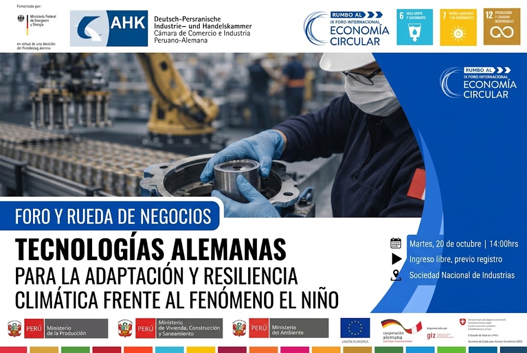Perú y Alemania realizarán foro sobre tecnologías para enfrentar el Fenómeno El Niño