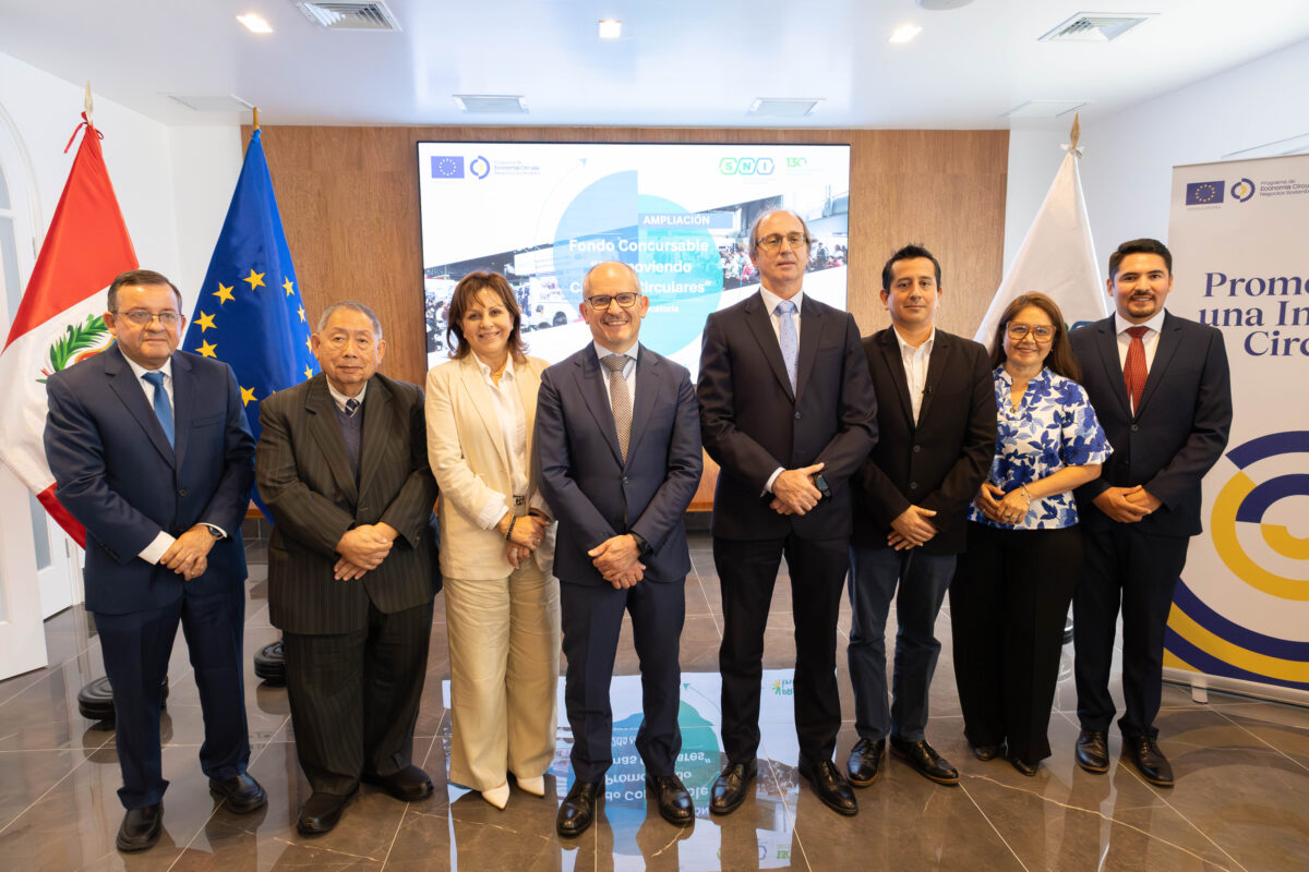 UE y SNI lanzan fondo de €550 mil para impulsar la industria circular en ocho regiones del Perú