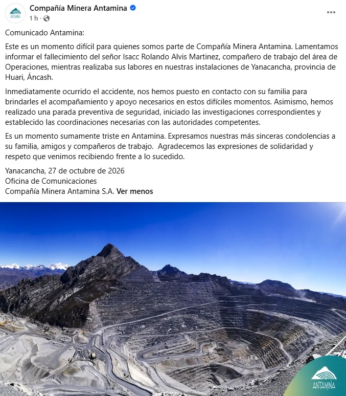 comunicado de Antamina 27-10-2026