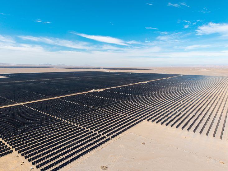 vista aérea de la Central Solar Fotovoltaica Sunny